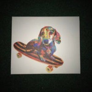 COPY - Peace Dachshund Weenie Dog Wall Painting